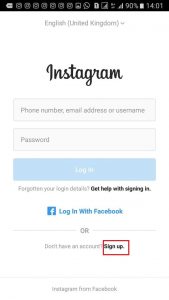 create an Instagram account