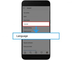 change instagram language