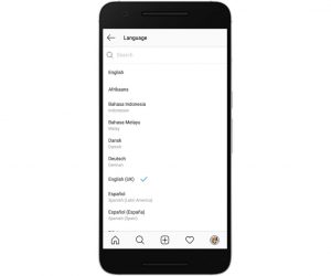 change instagram language