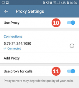Telegram privacy features