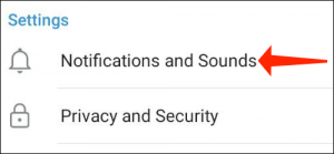 Telegram notifications and sounds