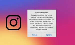 Action Blocked In Instagram