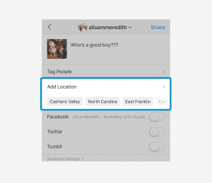 Add Location To An Instagram Post
