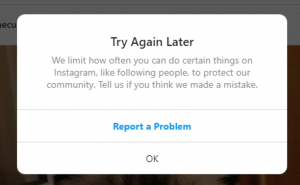 report a problem in Instagram