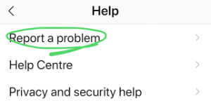 Report A Problem In Instagram