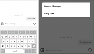 unsend a message on Instagram