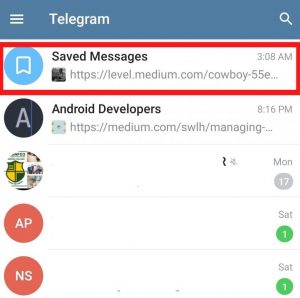 Telegram saved messages