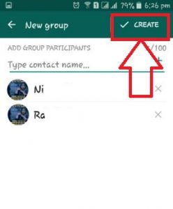 create a group on WhatsApp