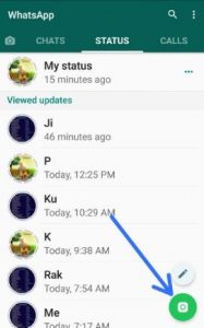 how to make a story on whatsapp