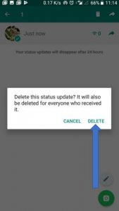 Delete Whatsapp Status