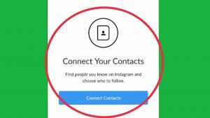 Instagram contacts syncing 