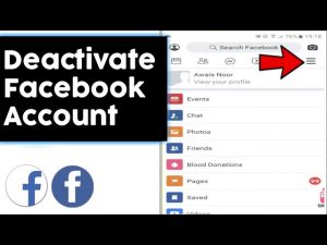 Deactivate a Facebook Account