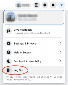Log Out of Facebook 