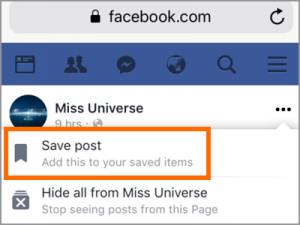 Save a Post on Facebook 