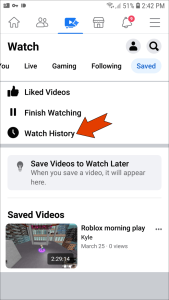 Delete Watch History on Facebook 